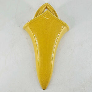 Roseville Antique Pottery Rosecraft Yellow Wall Pocket Shape 1236-9
